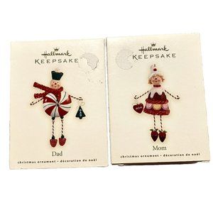Hallmark Keepsake Ornaments 2008 Bundle Candy Mom And Candy Dad With Boxes